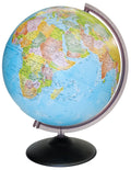 Desktop world globe against a white background.