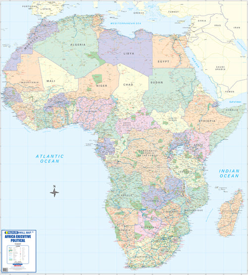 Map of Africa with political boundaries and country names.