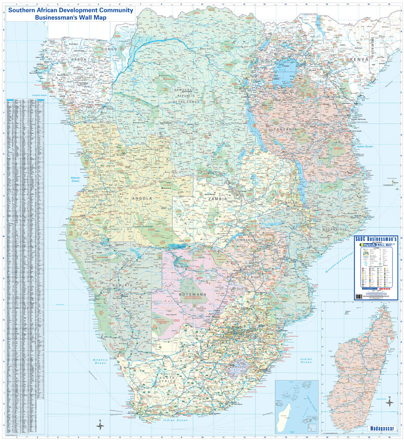 Map of the Southern African Development Community.