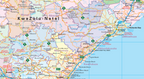 Map of KwaZulu-Natal with various regions labelled.