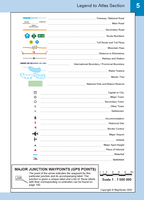 Legend to Atlas Section with symbols and their meanings on a white background