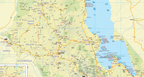 Map of Malawi with roads, cities, and borders labeled.