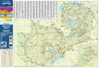 Map of Zambia with a detailed legend on the left side and list of place names at the top.