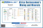 MapStudio wall map of Africa for business with mining and minerals legend and details.