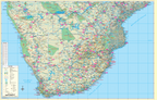 Map of southern Africa with various colour codes and labels.