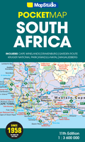 Cover of a pocket map of South Africa with an inset map of the Western Cape.