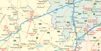 Map of the Northern Cape and North West provinces with main towns and roads featured.