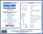 MapStudio World Map Executive Large packaging with map legend and contact information.