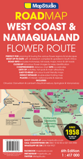 MapStudio road map of West Coast & Namaqualand Flower Route cover with colorful design and map details.