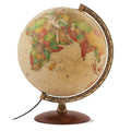 Antique desktop globe against a white background.